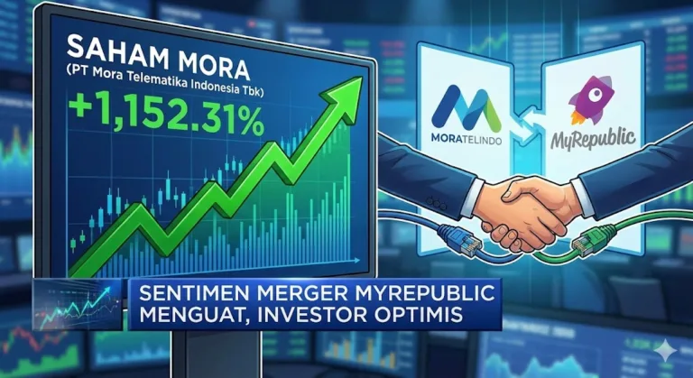 Saham MORA Melonjak, Sentimen Merger MyRepublic Menguat